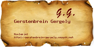 Gerstenbrein Gergely névjegykártya