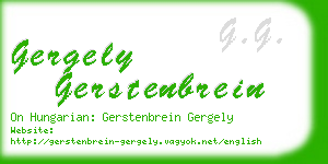 gergely gerstenbrein business card